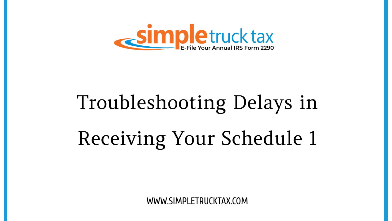 Troubleshooting Delays in Receiving Your Schedule 1